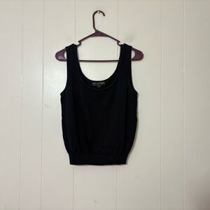 St. John Basics Black Knit Tank Top Sleeveless Size M